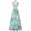 Grace Karin Sleeveless V-Neck Floral Print Pattern Chiffon Prom Dress GK000066-1